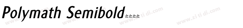 Polymath Semibold字体转换